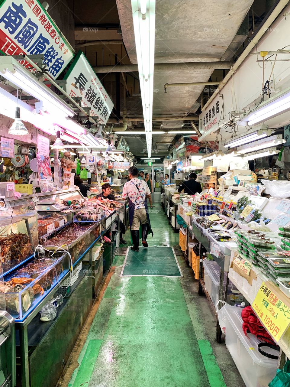 Seafood stalls