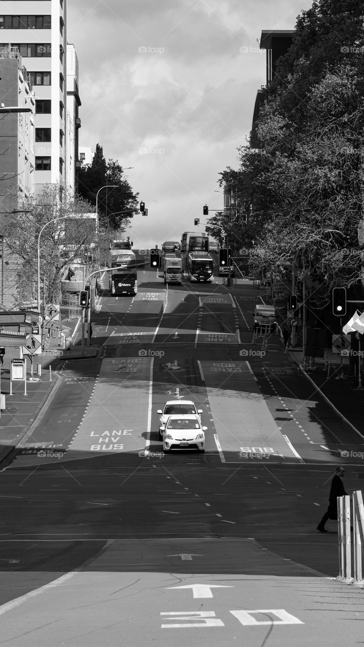 Black and white street