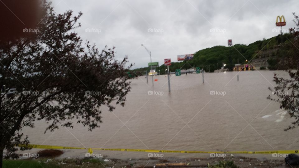 Intersection of 141 and 44 in St. Louis during the flood.