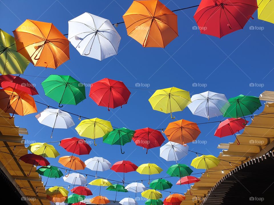 Colorful Umbrella Sky