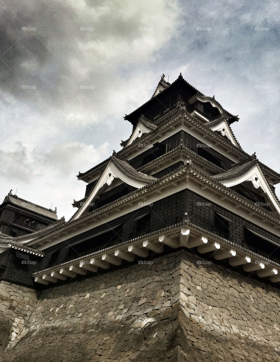 wall low clouds stone by meredithk