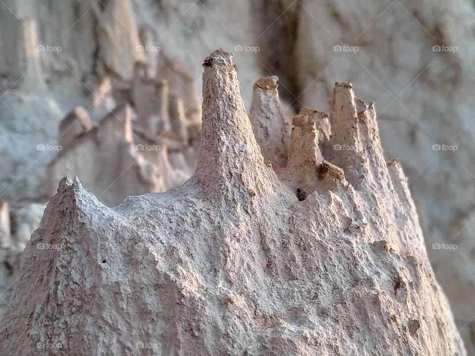 Natural erosion of rock.