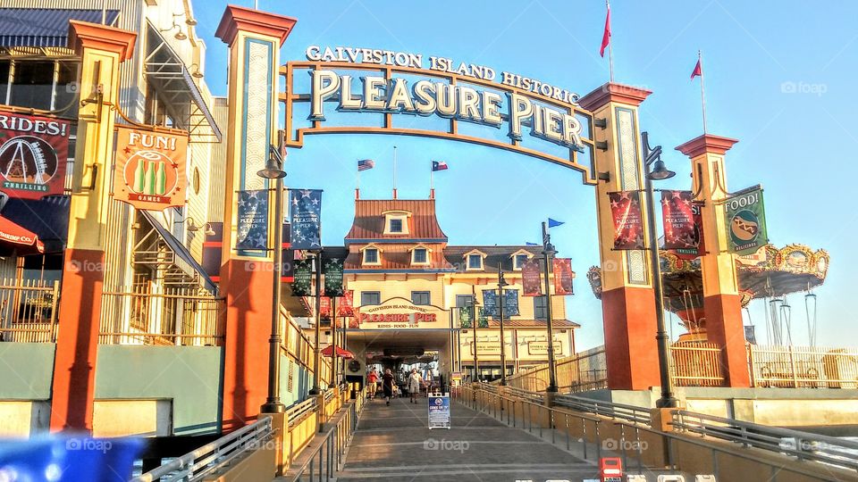 Pleasure Pier. A pic 
of the pier at Galveston.