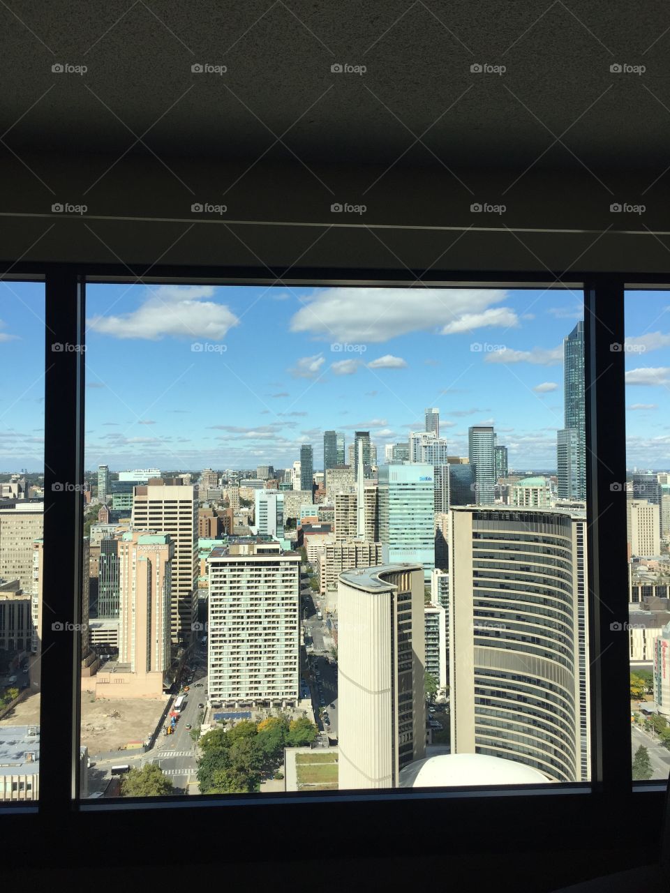 Hotel room view. Toronto, Canada 