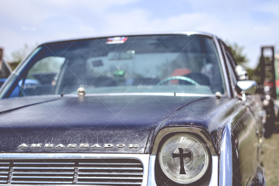 old car black color. very old