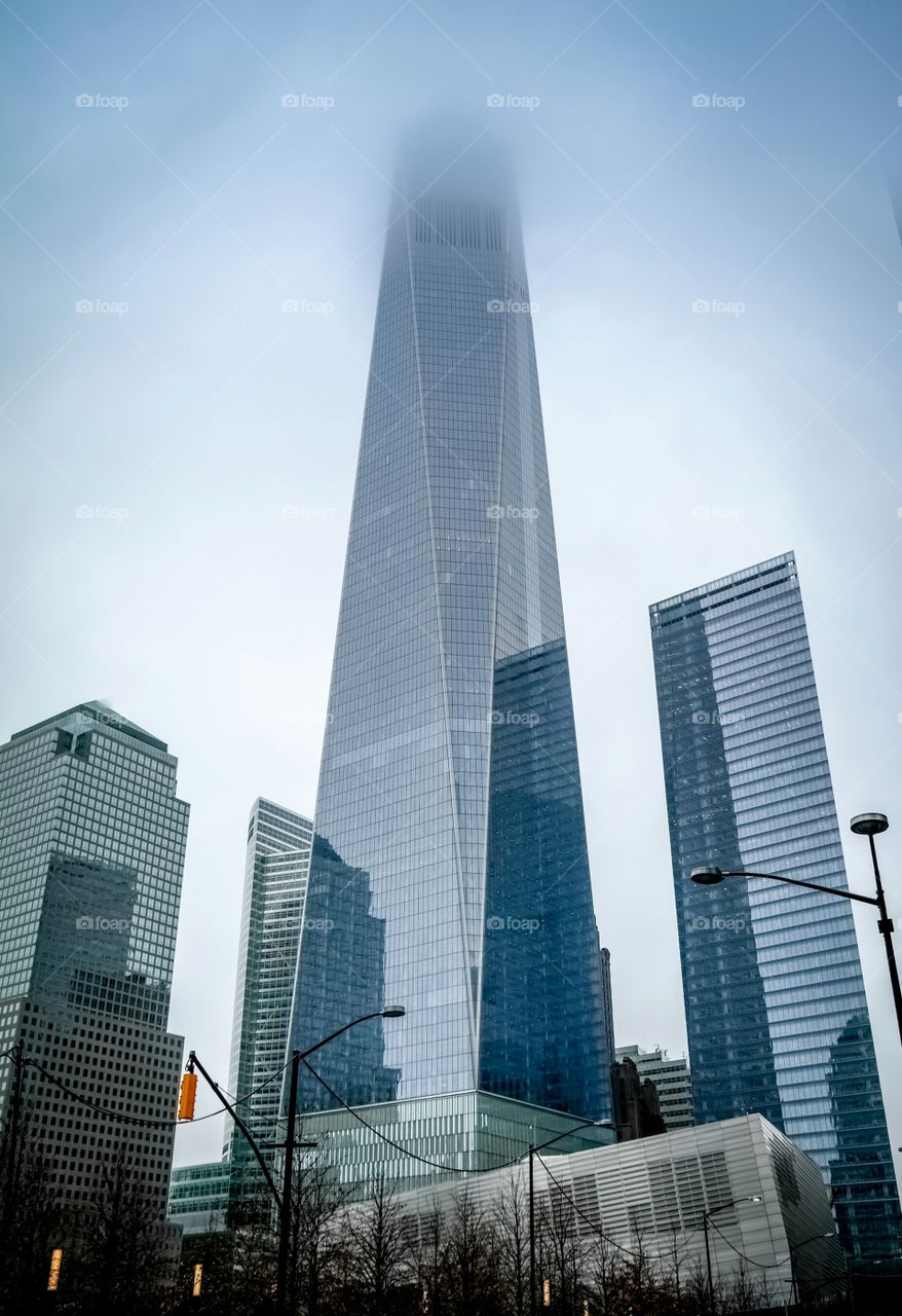 The world trade center. This photo was taken when I was traveling around NYC