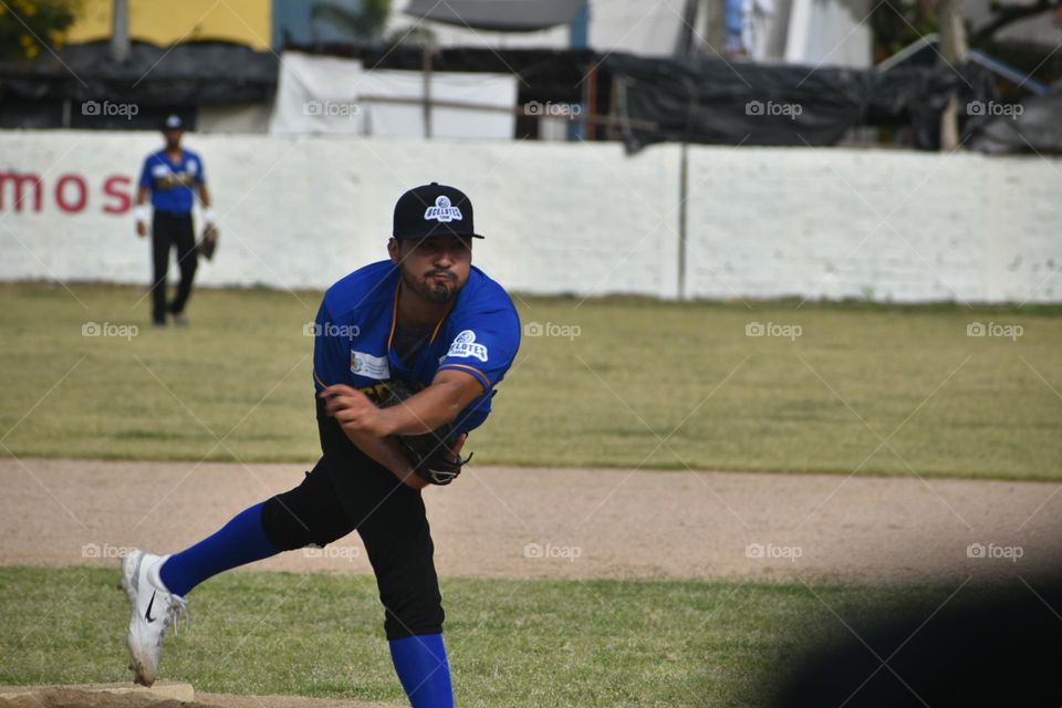 Jugador de béisbol pitcher 