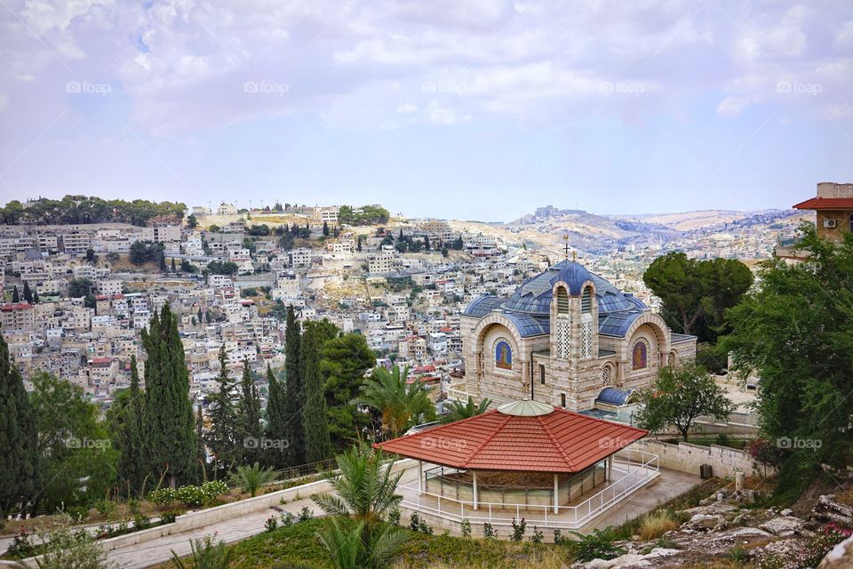 the church of St Peter in Gallicantu in Jerusalem of Israel