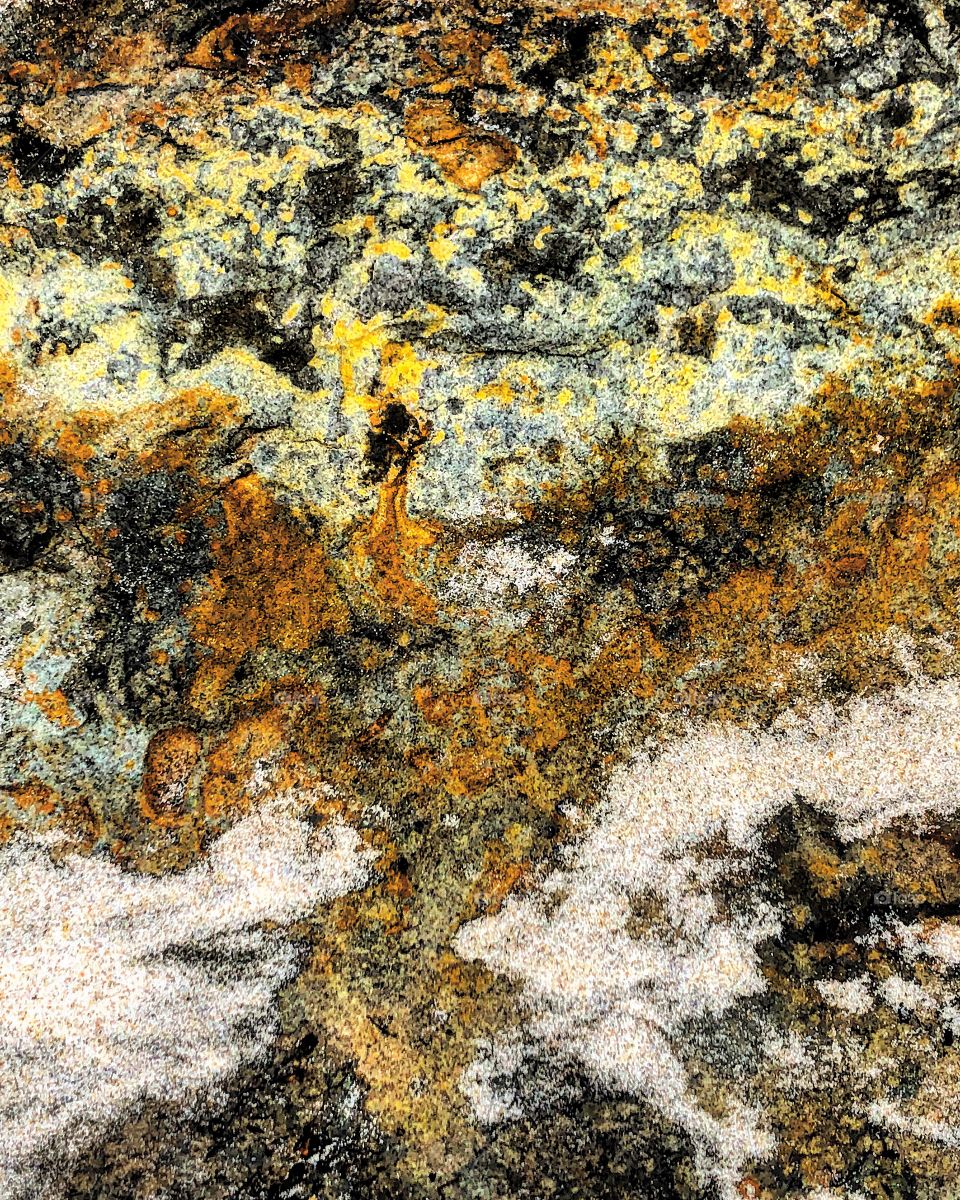 Reef stone rock beach sand rusty copper 