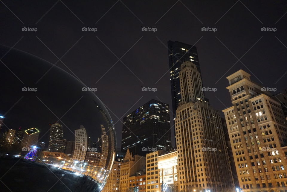 Bean and skyline, Chicago 