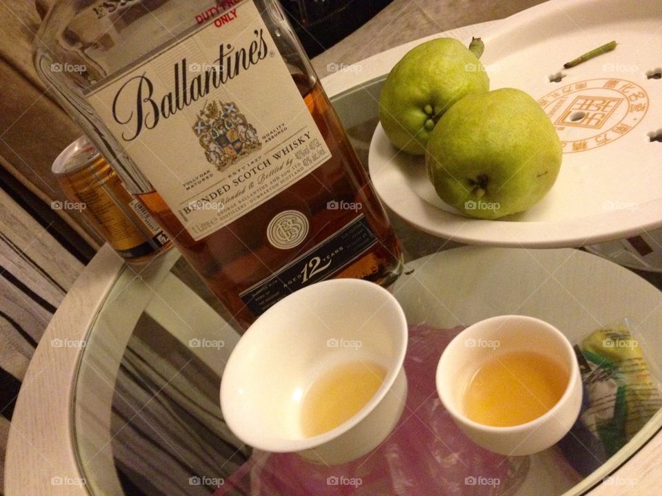 Whiskey Ballantine in bowls