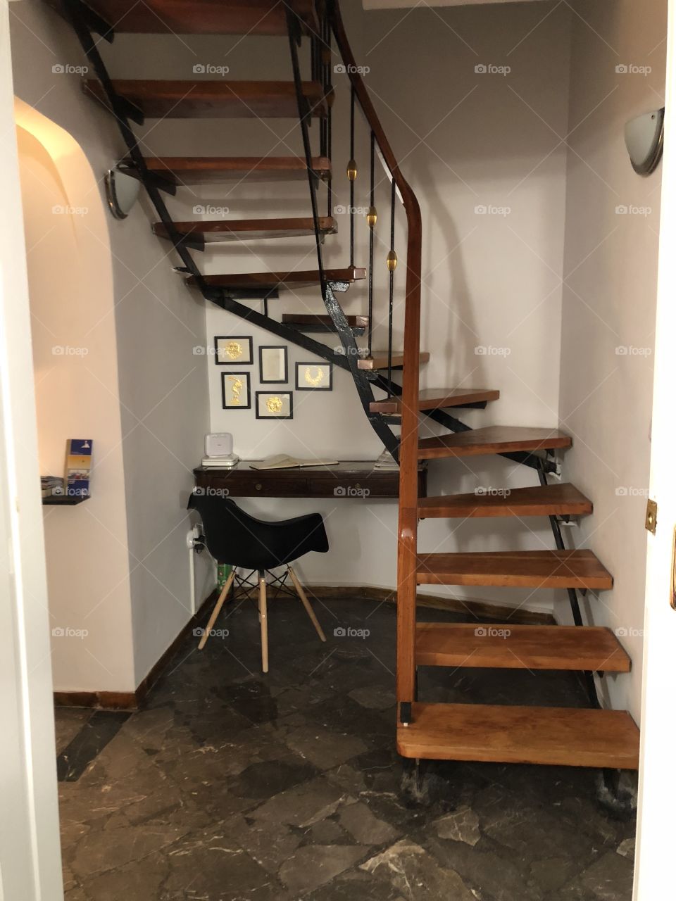 Airbnb stairwell in Greece 