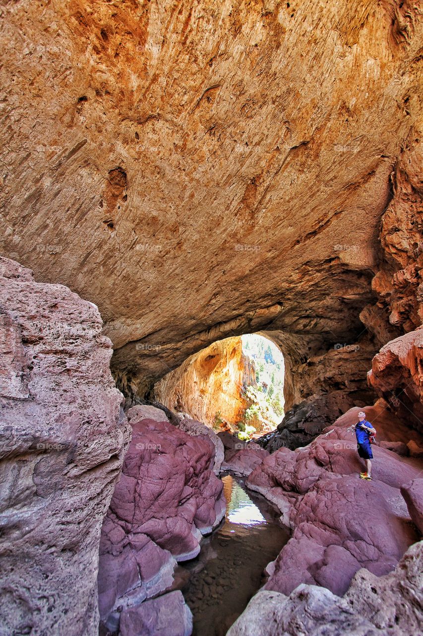 Hiking natural bridge