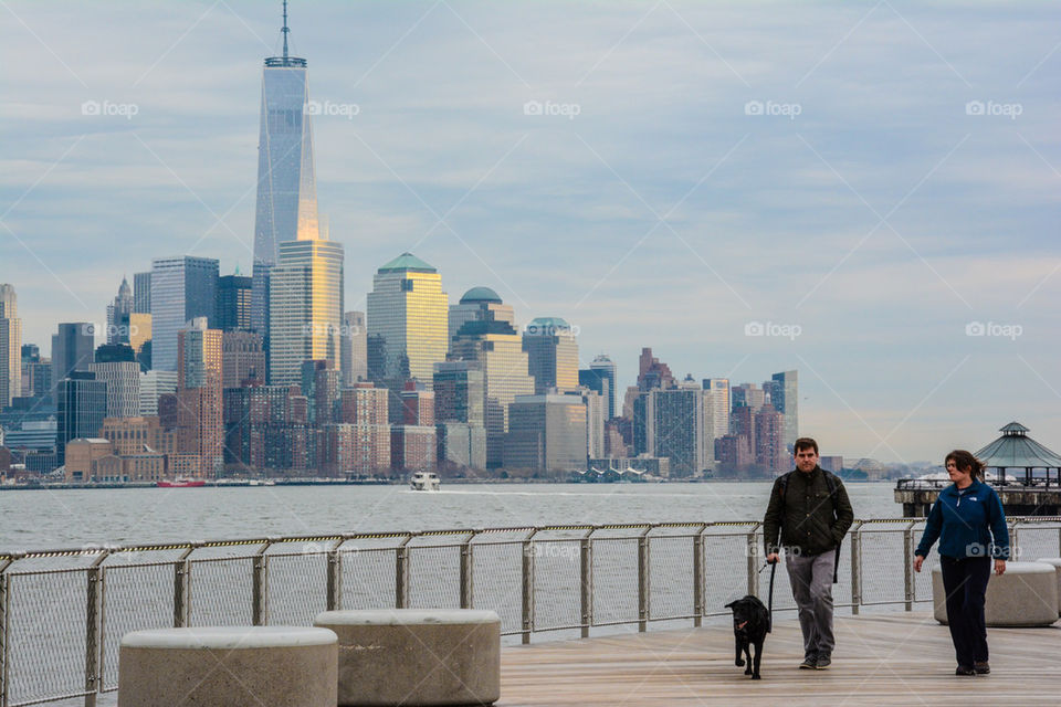 evening walk, in new york