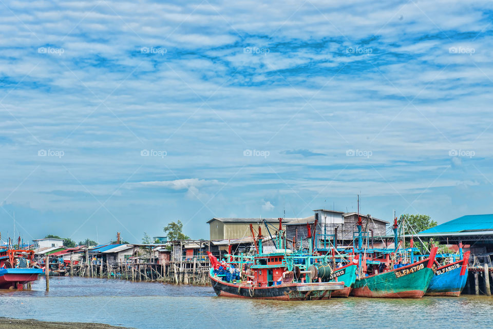 View of fishing village