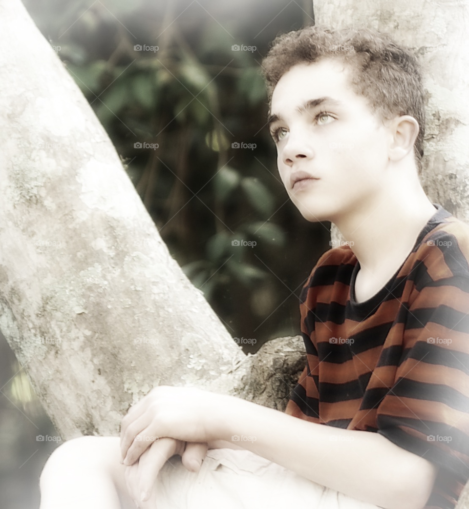 face model boy eyes by lightanddrawing