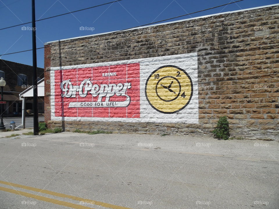 Dr. Pepper. This is another picture of a building that is located in Bridgeport Texas