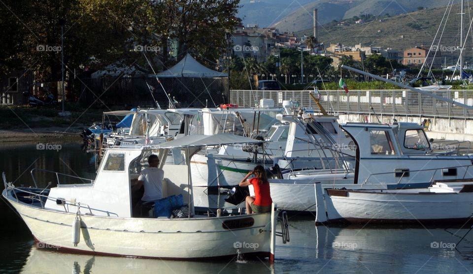 Couple coming back in harbour after a nice weather day.