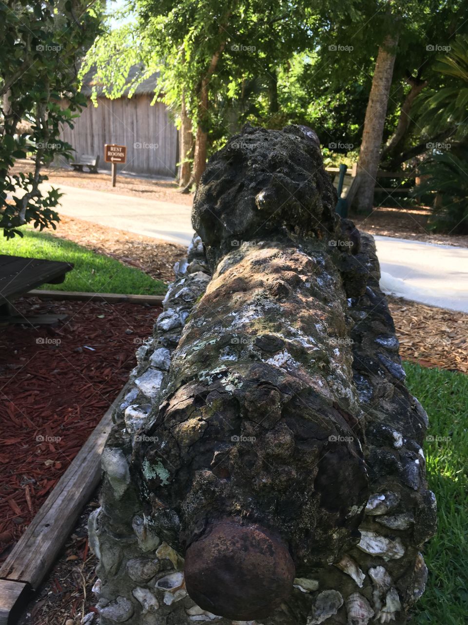 Old canon at the Fountain of Youth in St Augustine Florida 