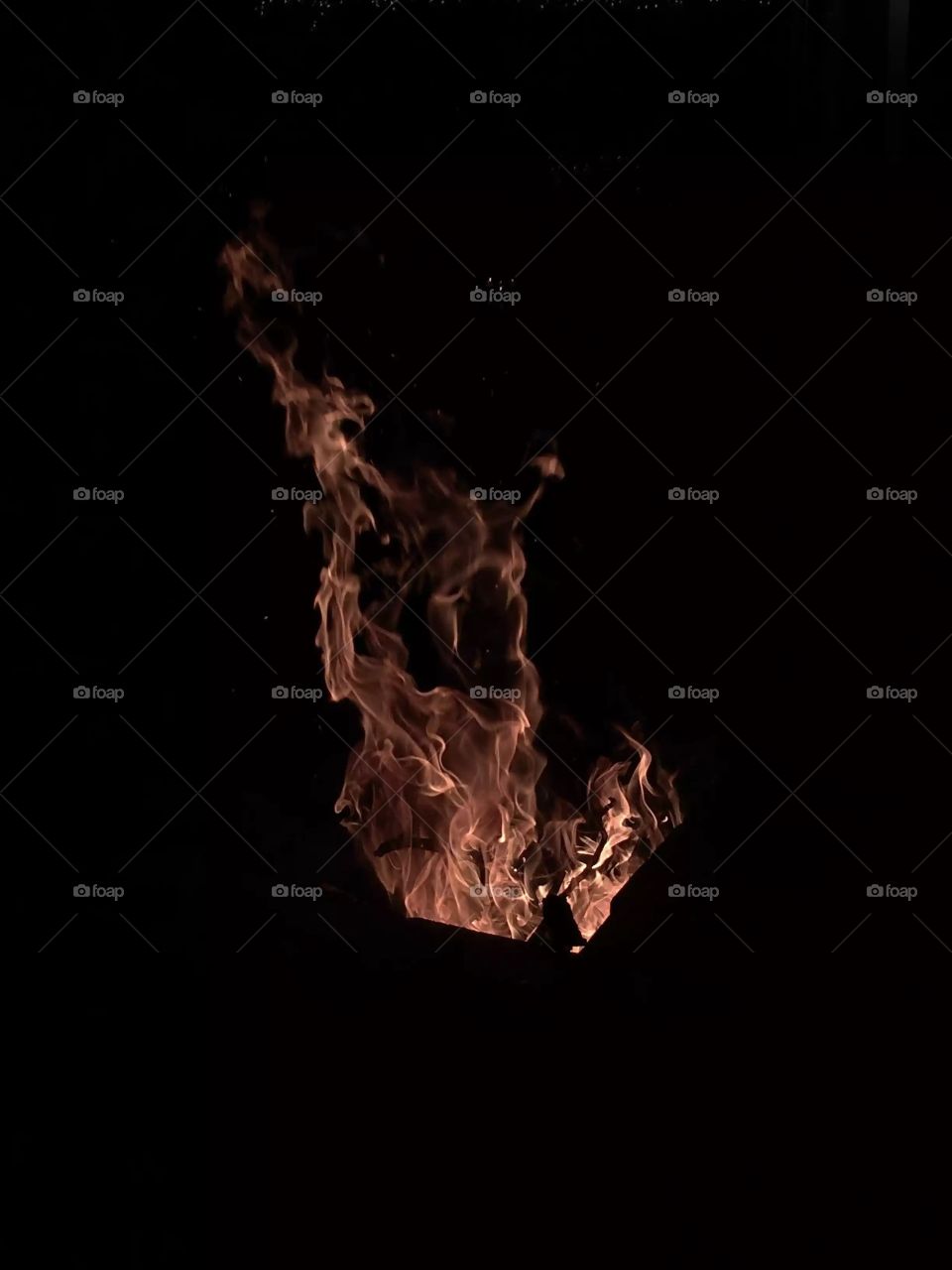 Orange Flames. Fire. Hot. Dangerous. Burn.