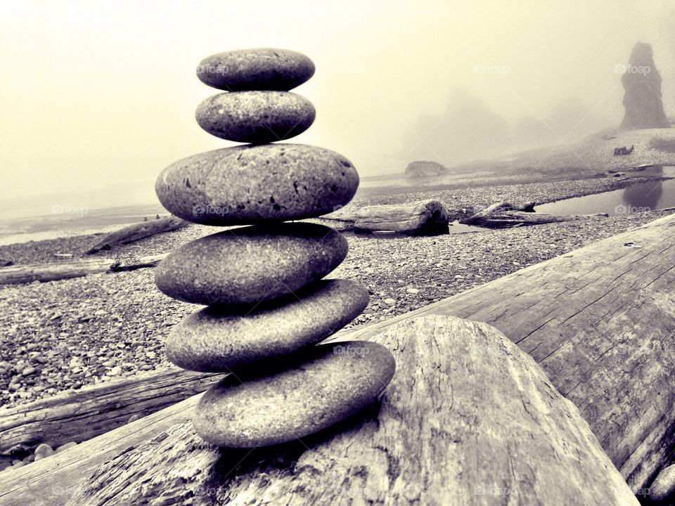 Rock, Beach, Stability, Zen, Balance