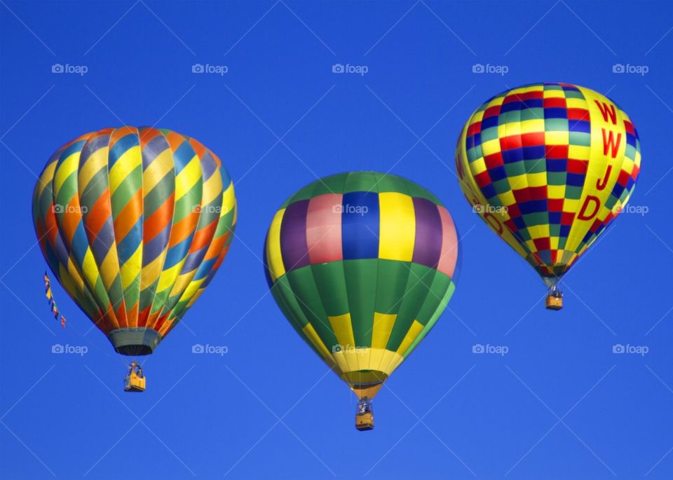 Hot Air Ballons. Lifting off at Reno Balloon Festival 