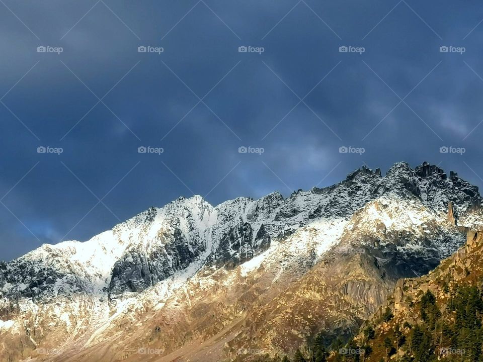 snowfall on peaks in September