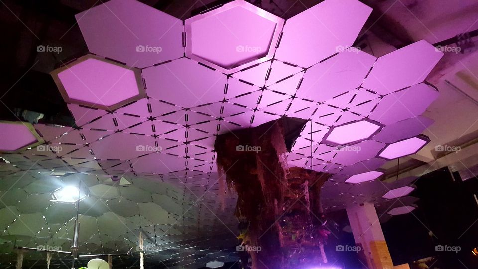 solar panel powered ceilings to row plants