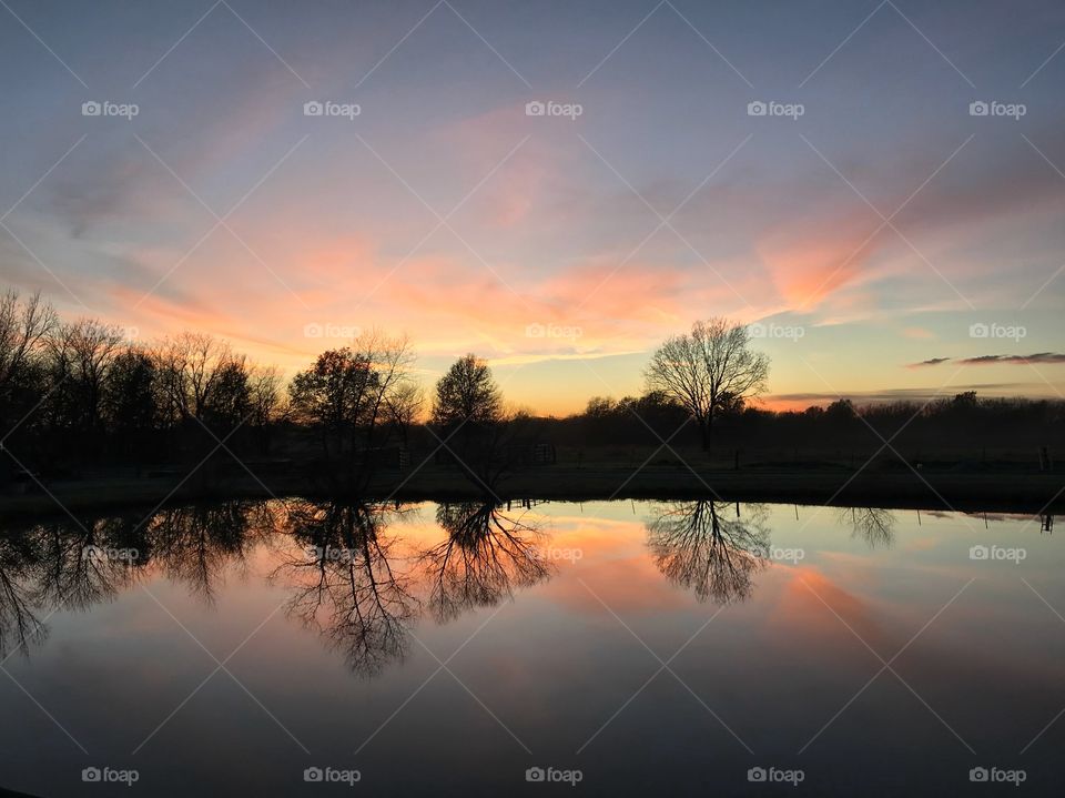 Golden hour over the water.