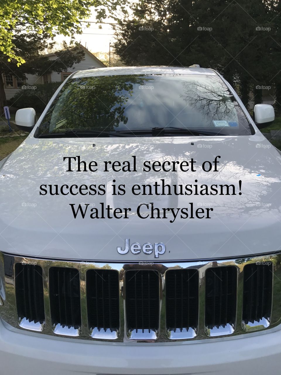 The real secret of success is enthusiasm!  Walter Chrysler