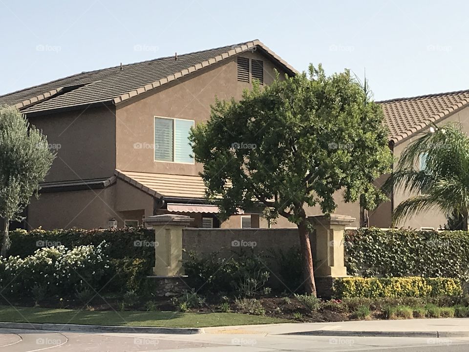 Gated community homes in an upscale area of the city.