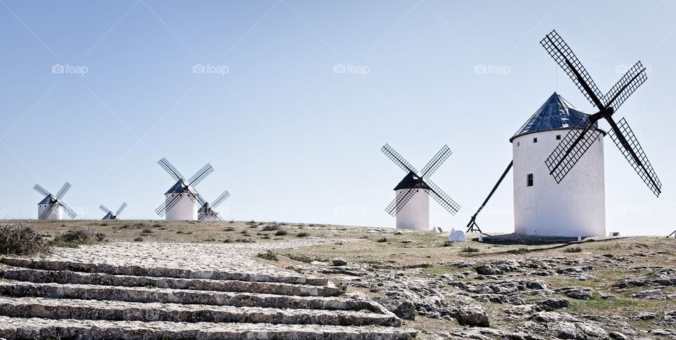 Traditional windmills in Spain 