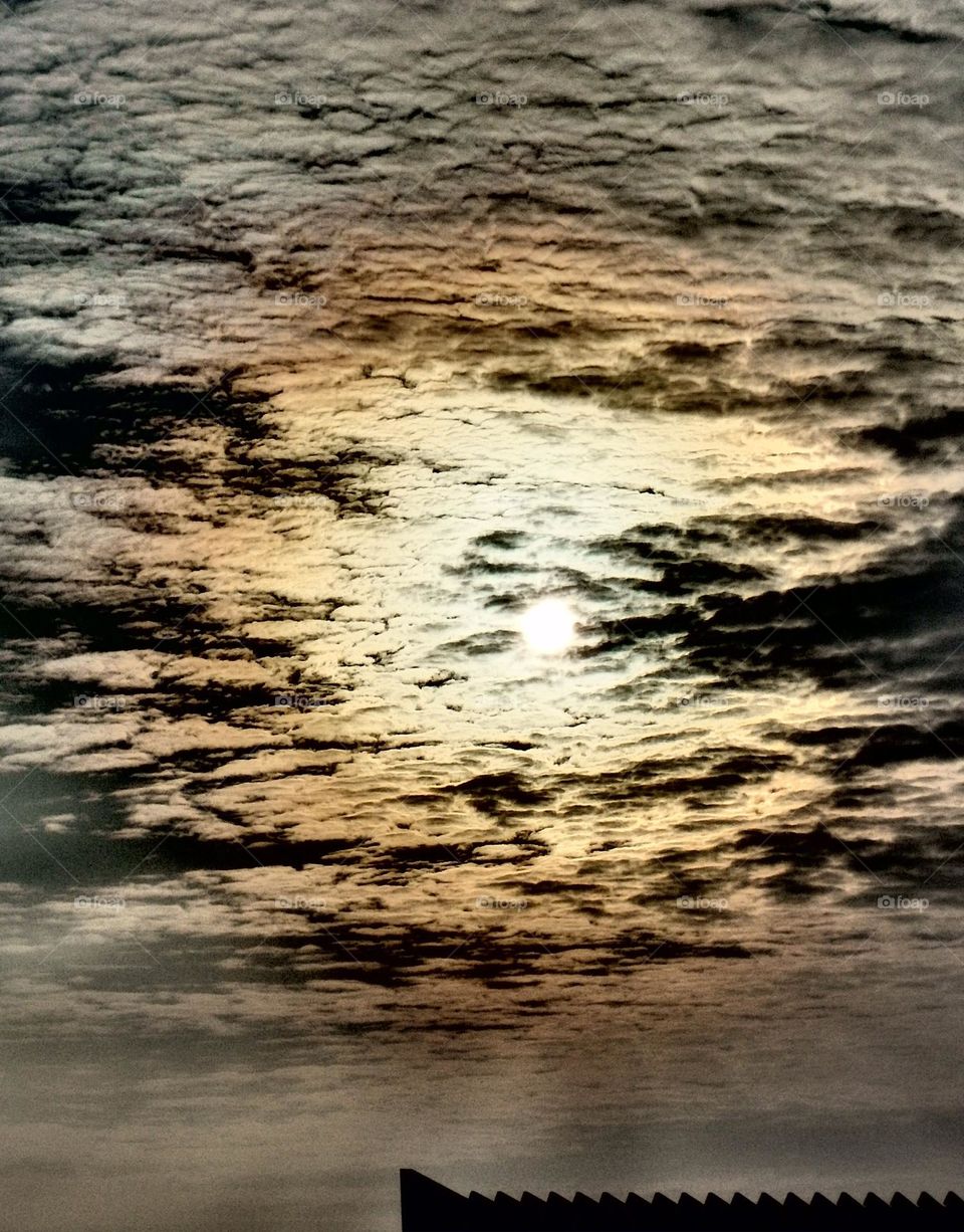 Sunset through the clouds