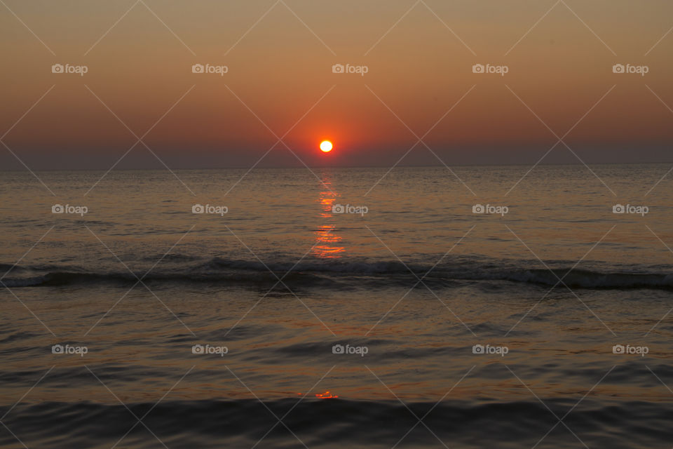 Sunset over sea