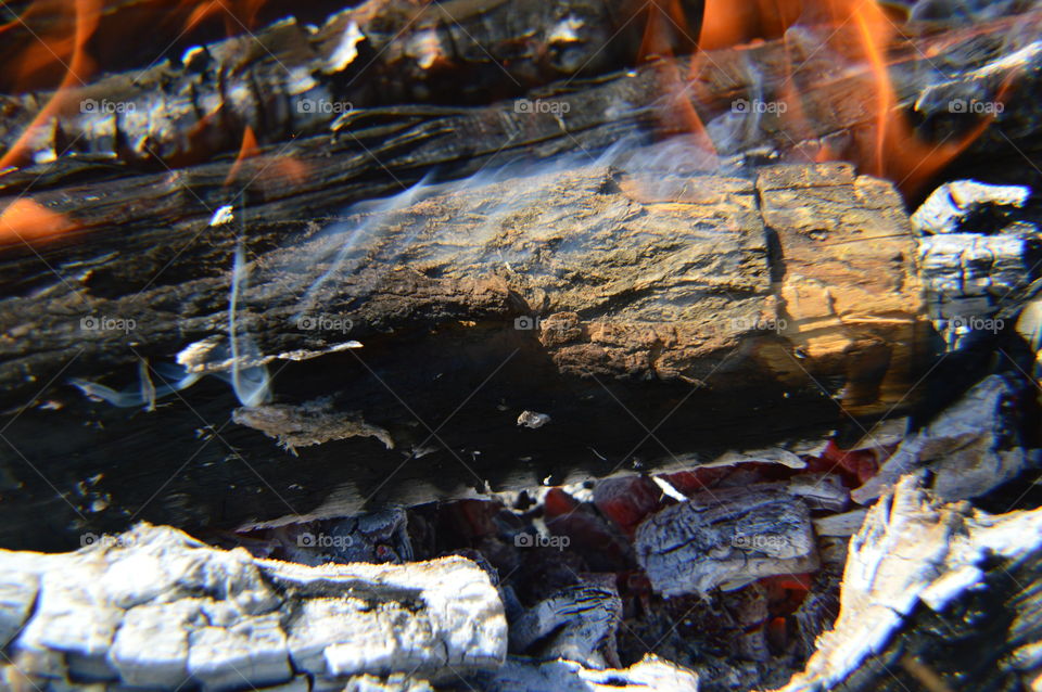 a bonfire in the open air