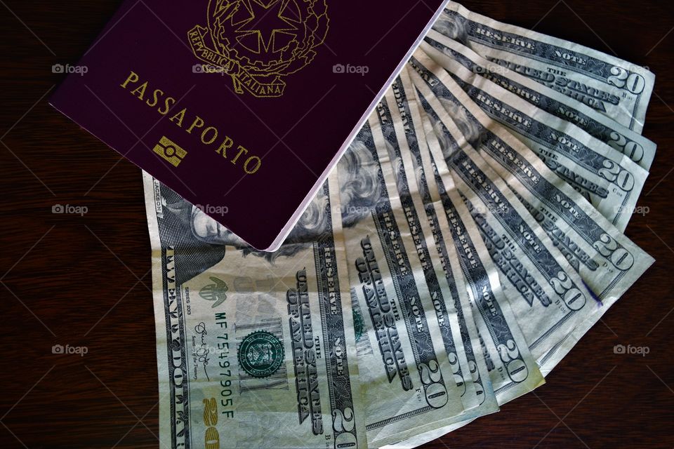 Passport and money 