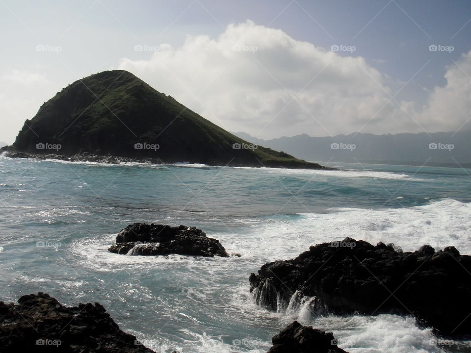 View from Mokulua Island. 