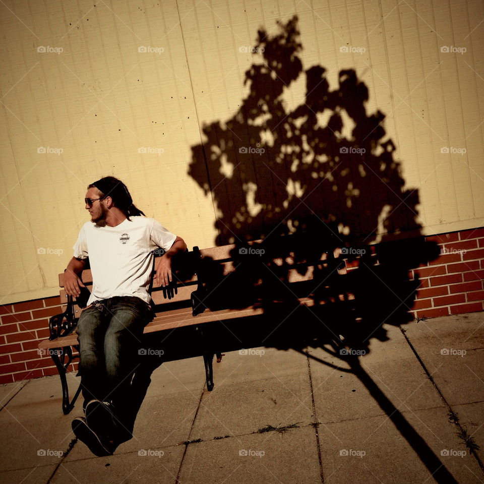 shadow man bench by detrichpix