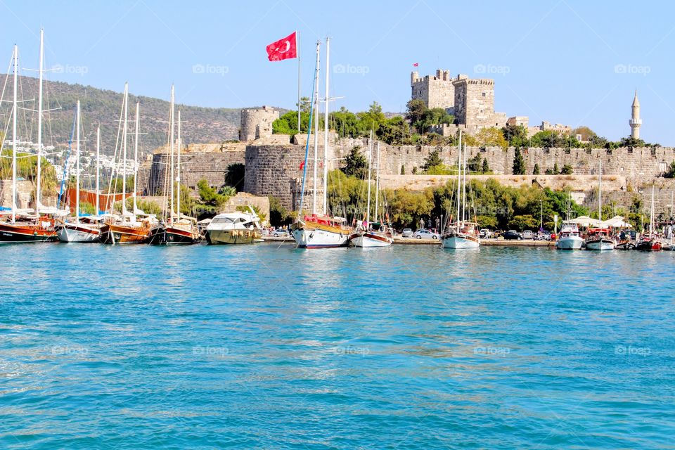 Bodrum Castle seen from the sea 