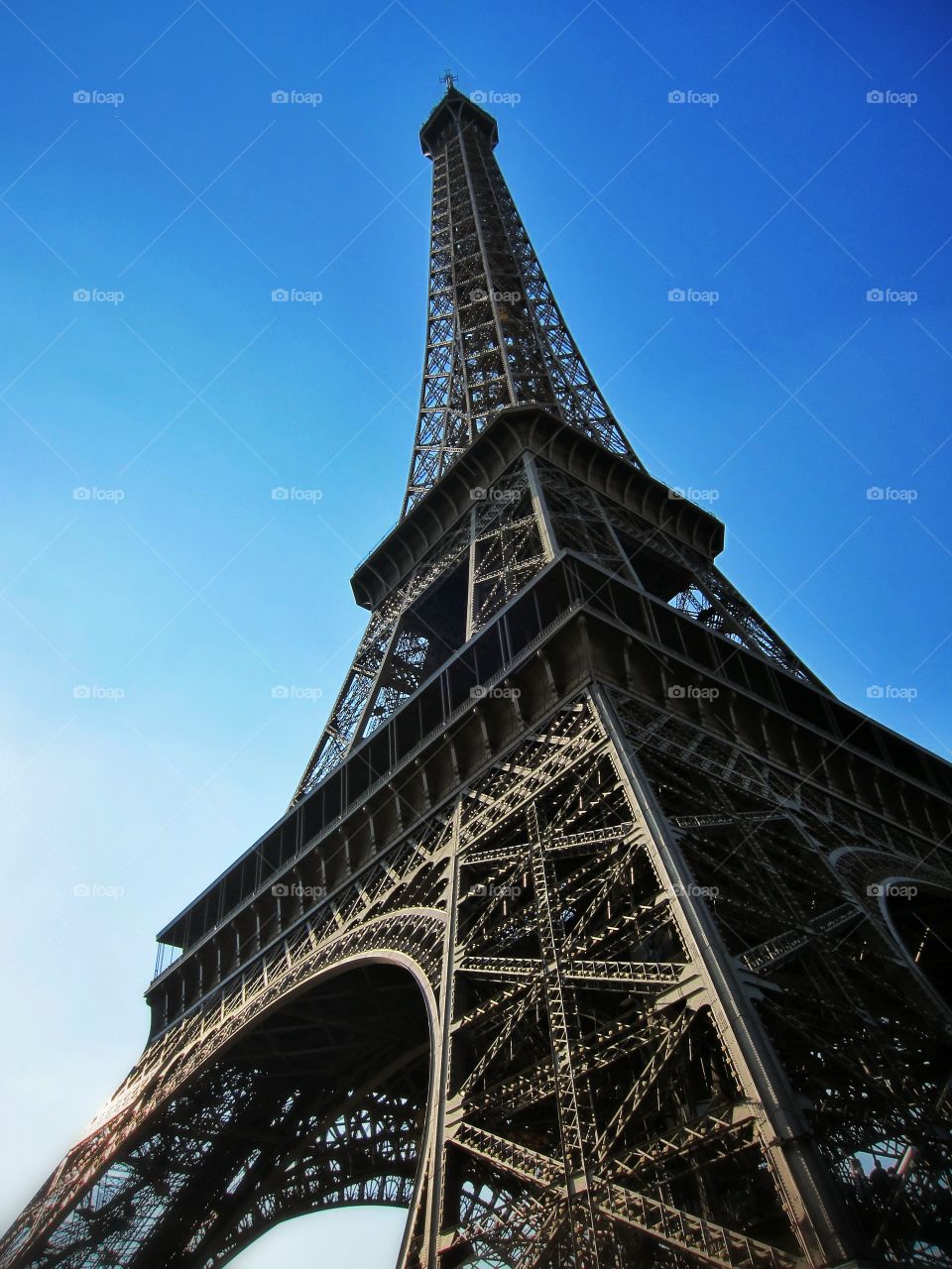 Low angle view of eiffel tower