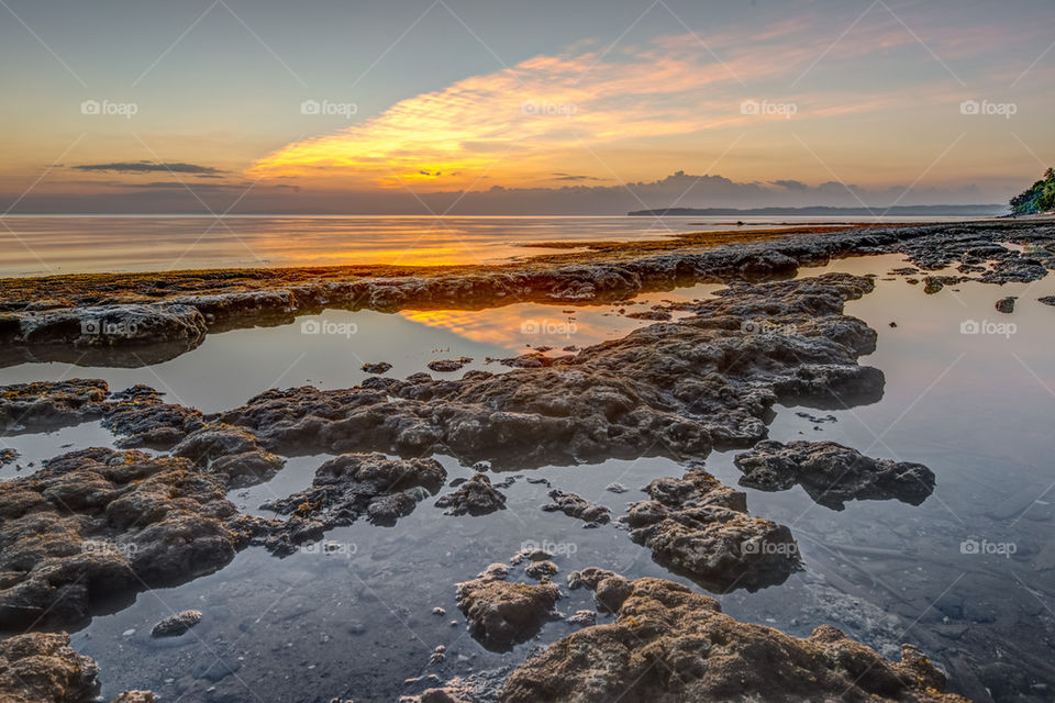Low tide sunset