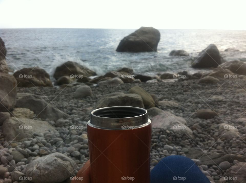 Coffee at the seaside 