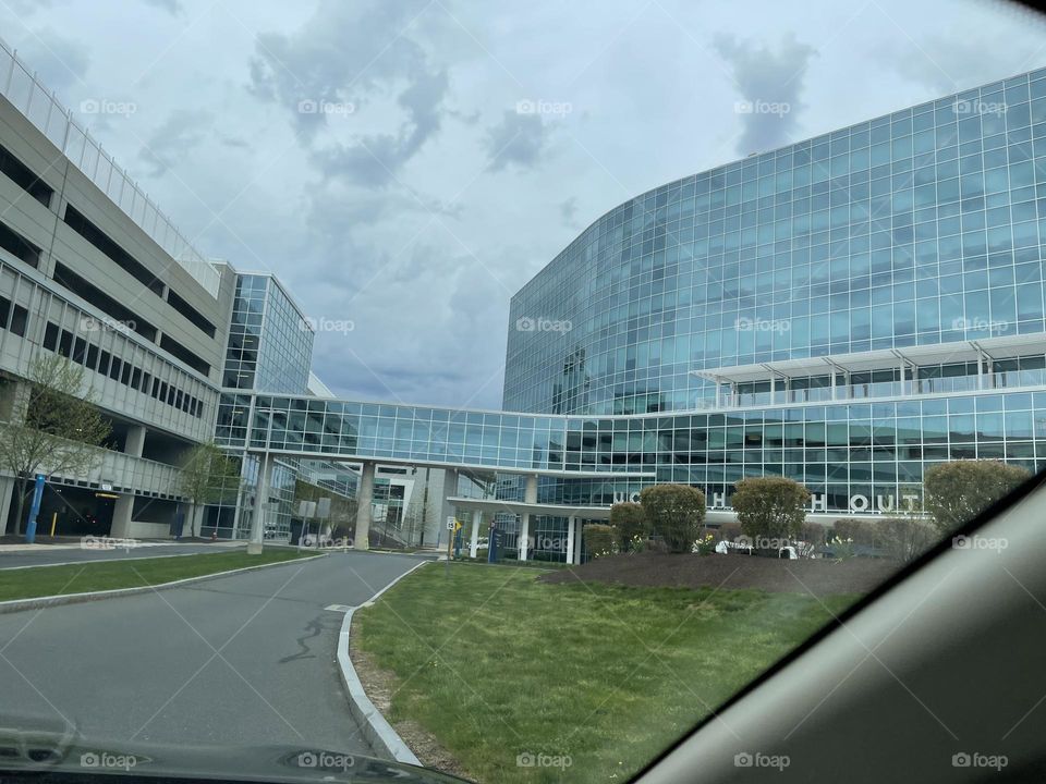 Architecture made of glasses 