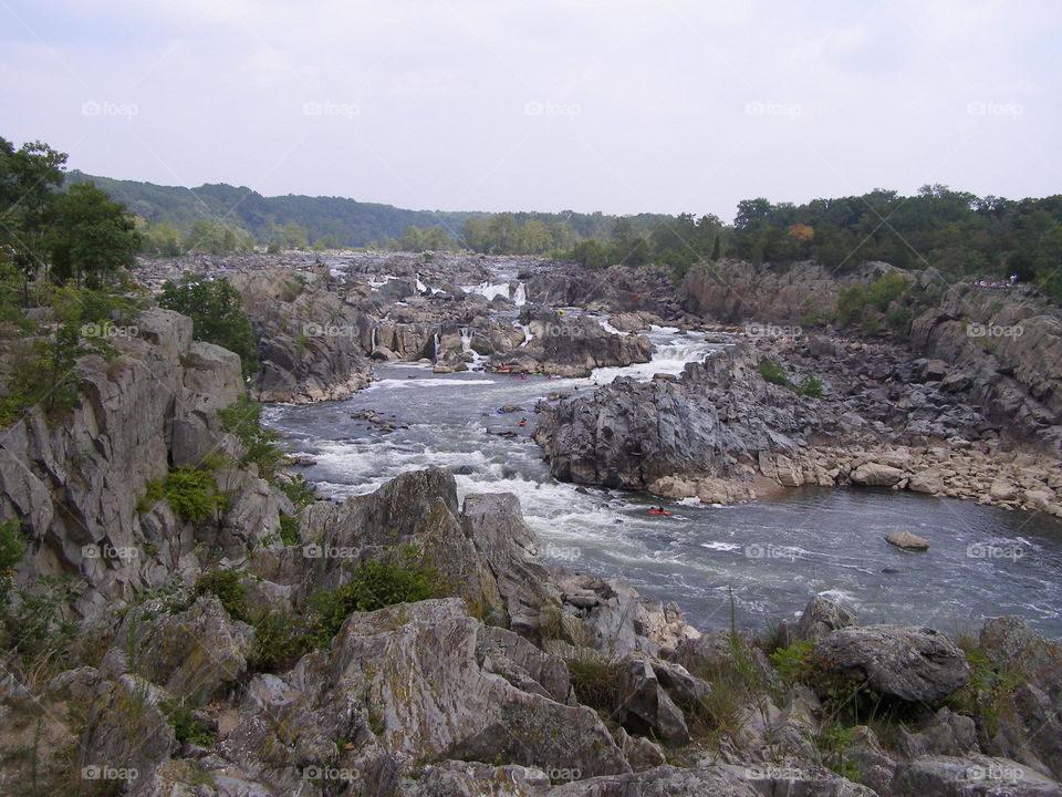 Great Falls roaring river