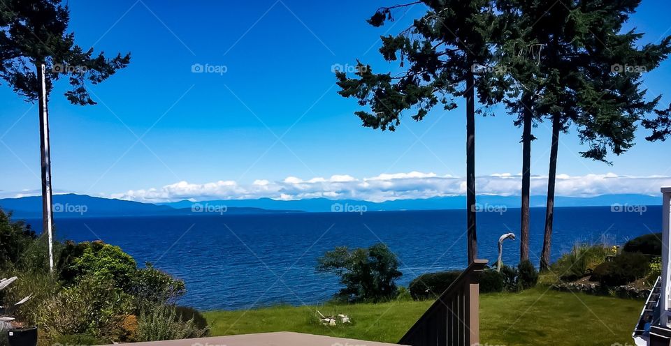 A beautiful view of the Georgia straight from Parksville, British Columbia 