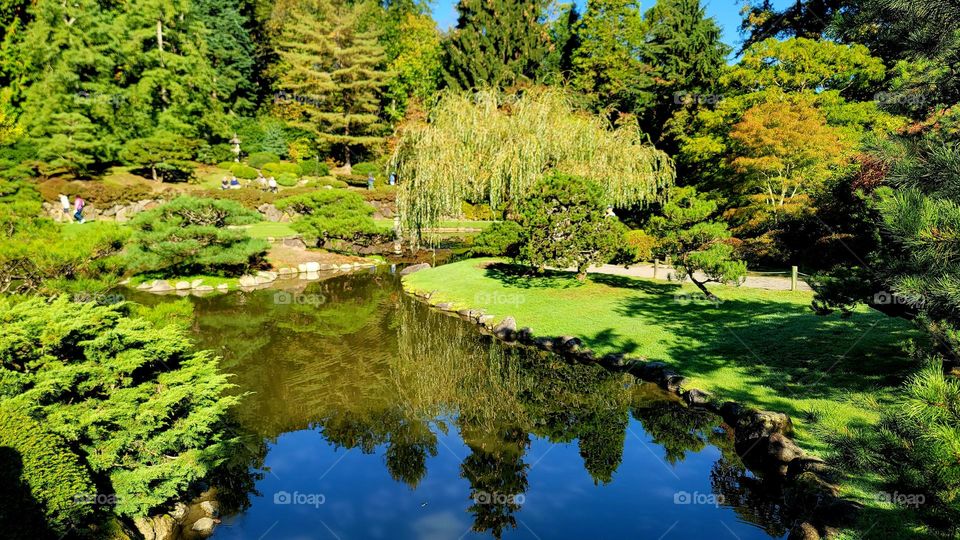 a beautiful Japanese zen garden in the city.