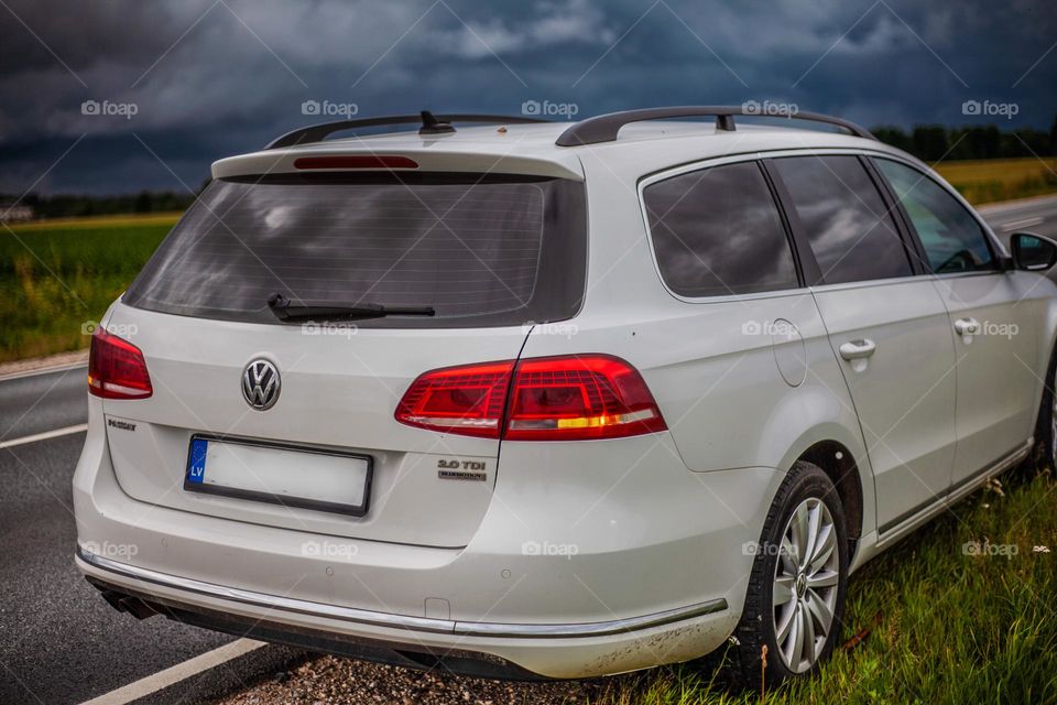 VW Passat in nature 