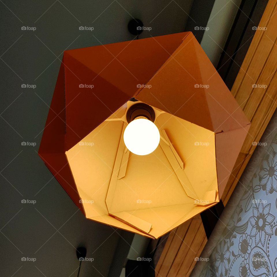 The paper lamp in home