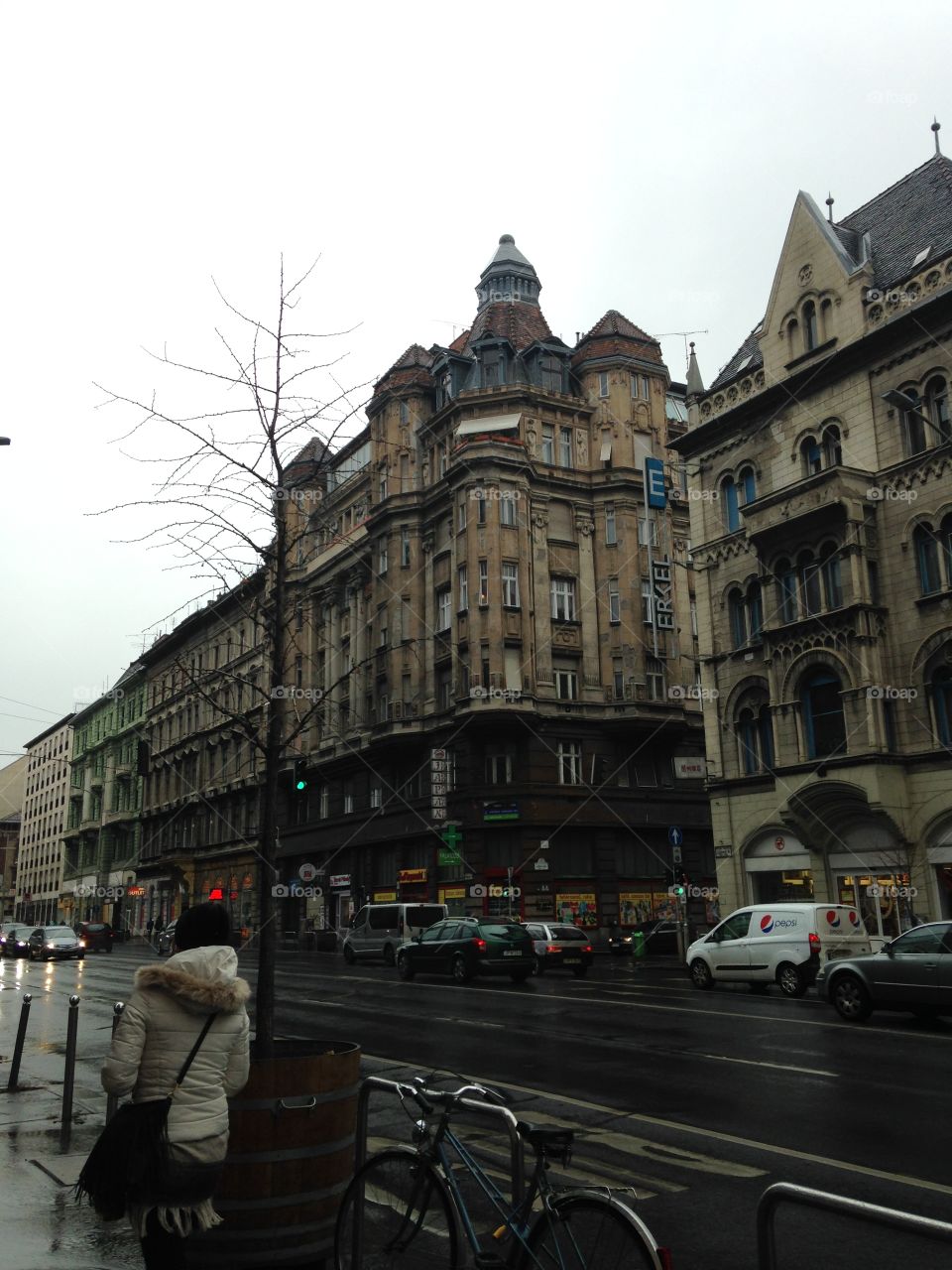 Winter street,Budapest