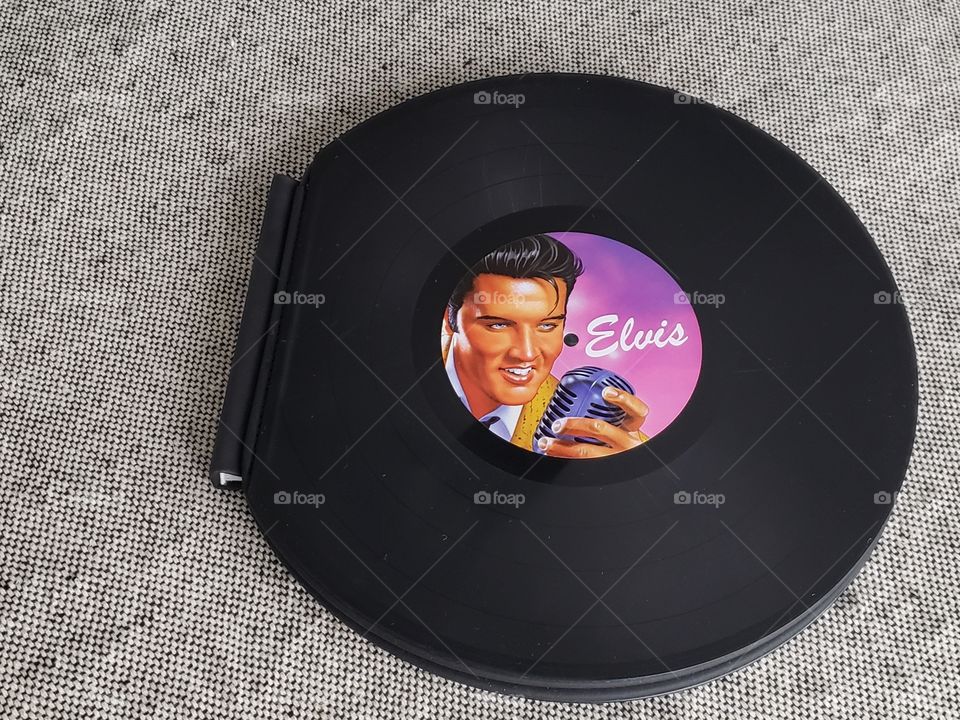 Elvis record-shaped book